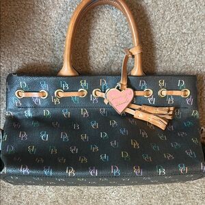 Dooney & Bourke Black Satchel with Structured Design